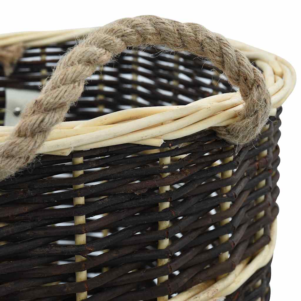 Firewood Backpack with Carrying Belts 50x44x58 cm Natural Willow