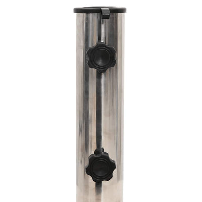 Parasol Base | Black | Granite, Stainless Steel | 30 kg | Rollable