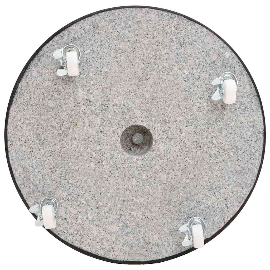 Parasol Base | Black | Granite, Stainless Steel | 30 kg | Rollable