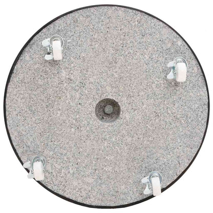 Parasol Base | Black | Granite, Stainless Steel | 30 kg | Rollable