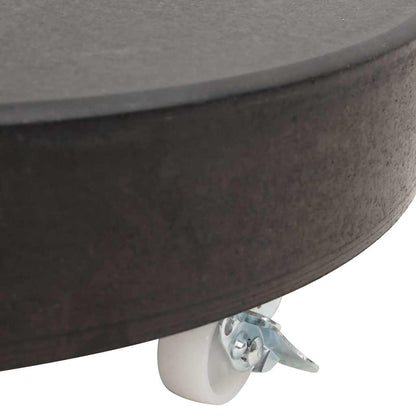 Parasol Base | Black | Granite, Stainless Steel | 30 kg | Rollable
