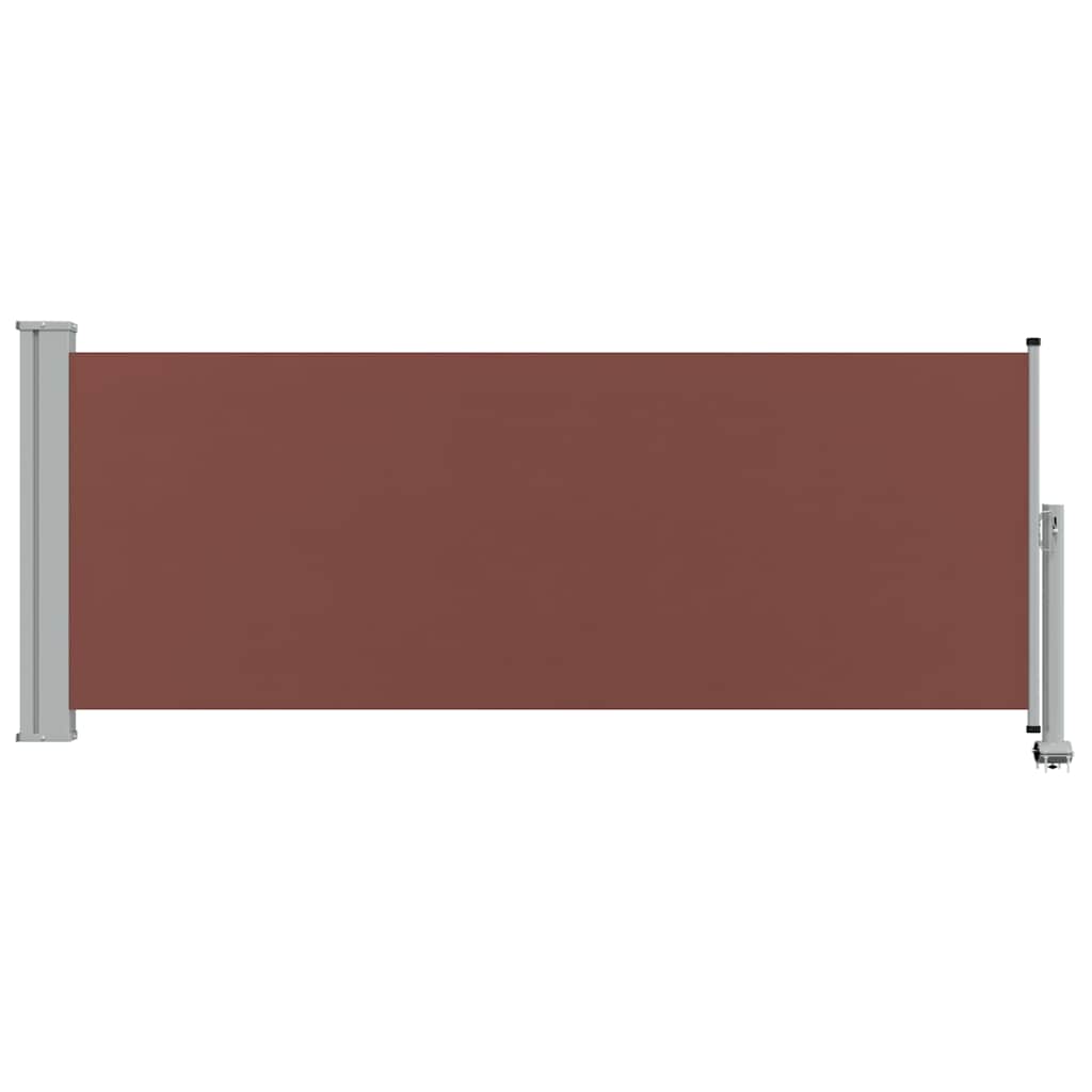 Patio Retractable Side Awning 100x300 cm Brown