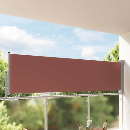 Patio Retractable Side Awning 100x300 cm Brown