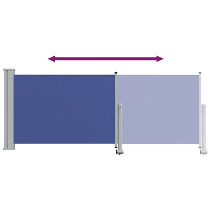 Patio Retractable Side Awning 100x300 cm Blue