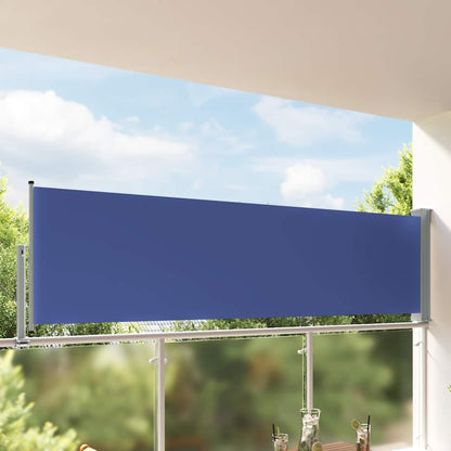 Patio Retractable Side Awning 100x300 cm Blue