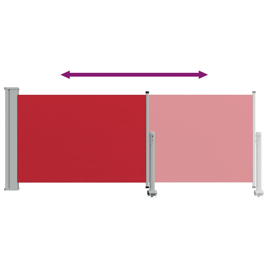 48342 vidaXL Patio Retractable Side Awning 100x300 cm Red