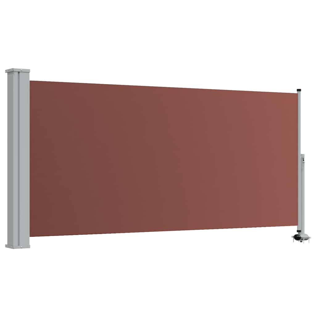 48343 vidaXL Patio Retractable Side Awning 120x300 cm Brown