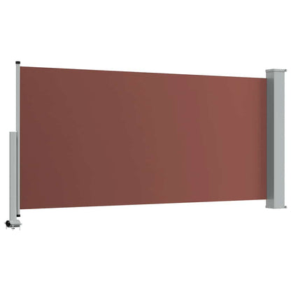 Patio Retractable Side Awning 120x300 cm Brown