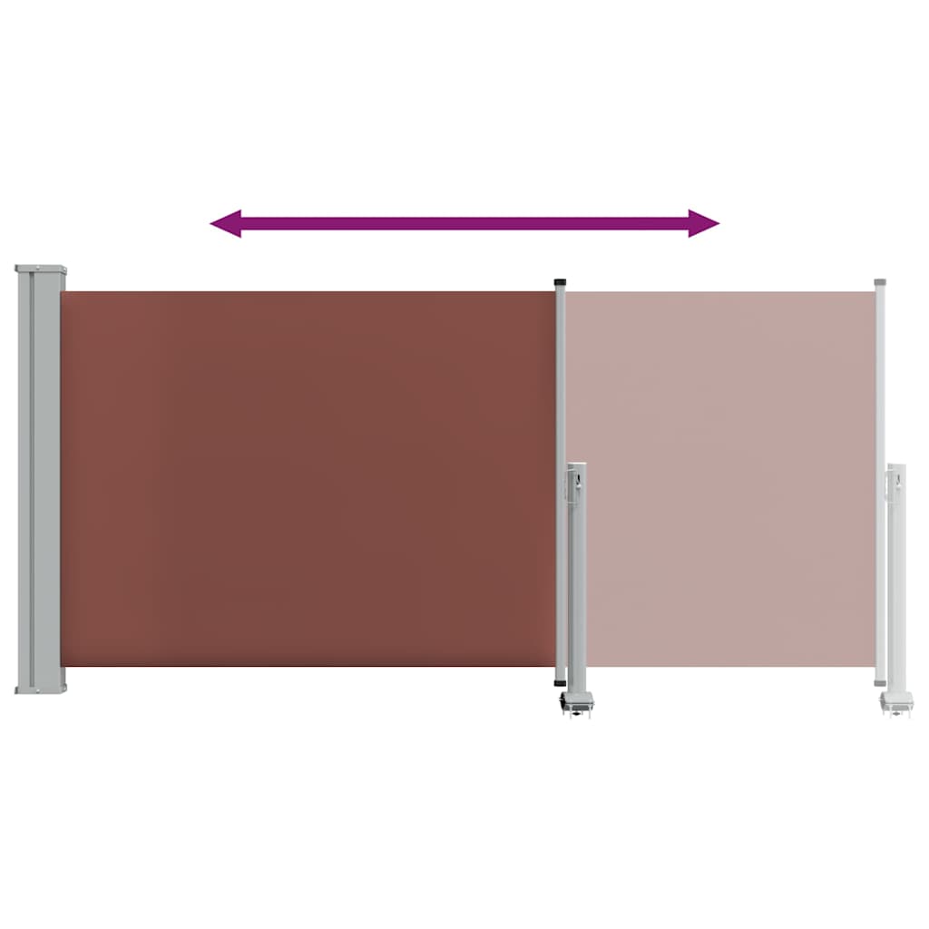 48343 vidaXL Patio Retractable Side Awning 120x300 cm Brown