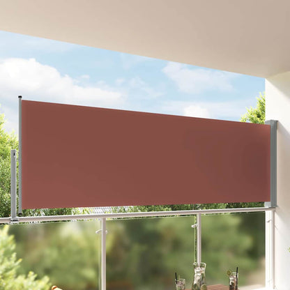 48343 vidaXL Patio Retractable Side Awning 120x300 cm Brown