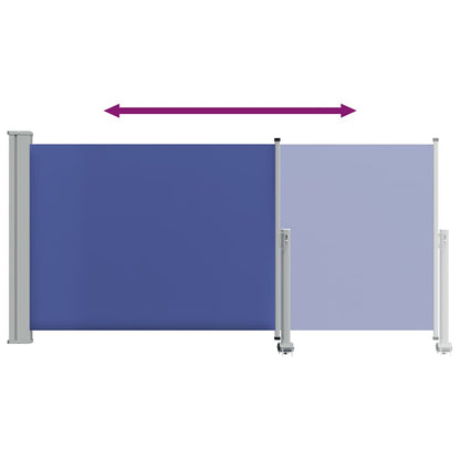 Patio Retractable Side Awning 120x300 cm Blue