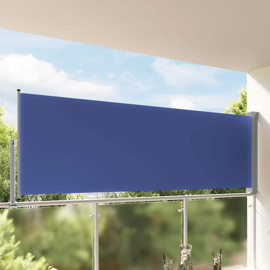 Patio Retractable Side Awning 120x300 cm Blue