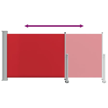 Patio Retractable Side Awning 120x300 cm Red