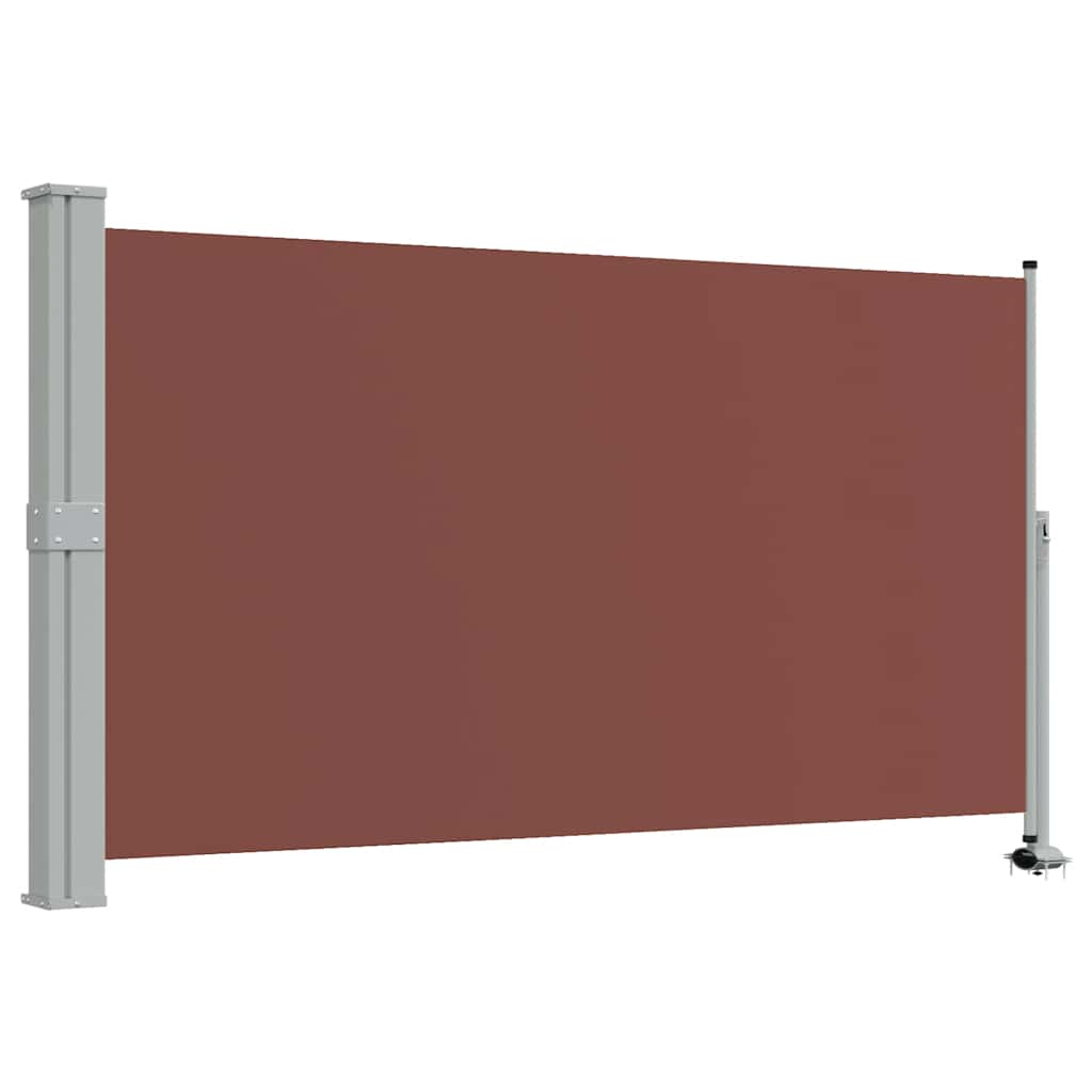 Patio Retractable Side Awning 140 x 300 cm Brown