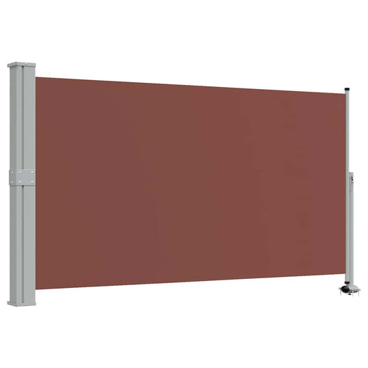Patio Retractable Side Awning 140 x 300 cm Brown