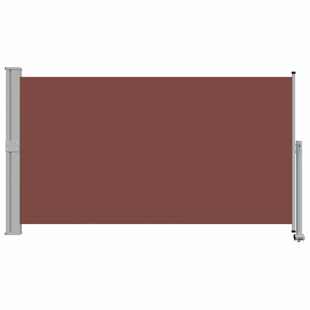 Patio Retractable Side Awning 140 x 300 cm Brown