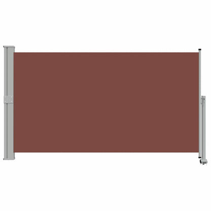 Patio Retractable Side Awning 140 x 300 cm Brown