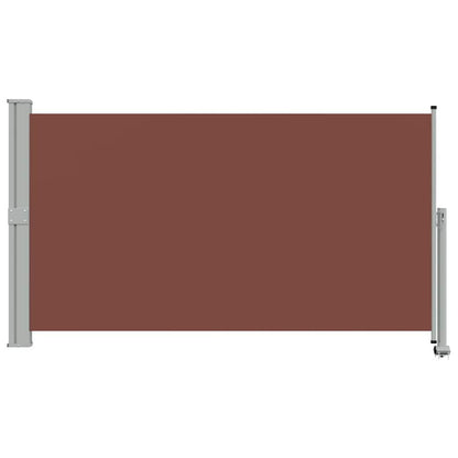 Patio Retractable Side Awning 140 x 300 cm Brown