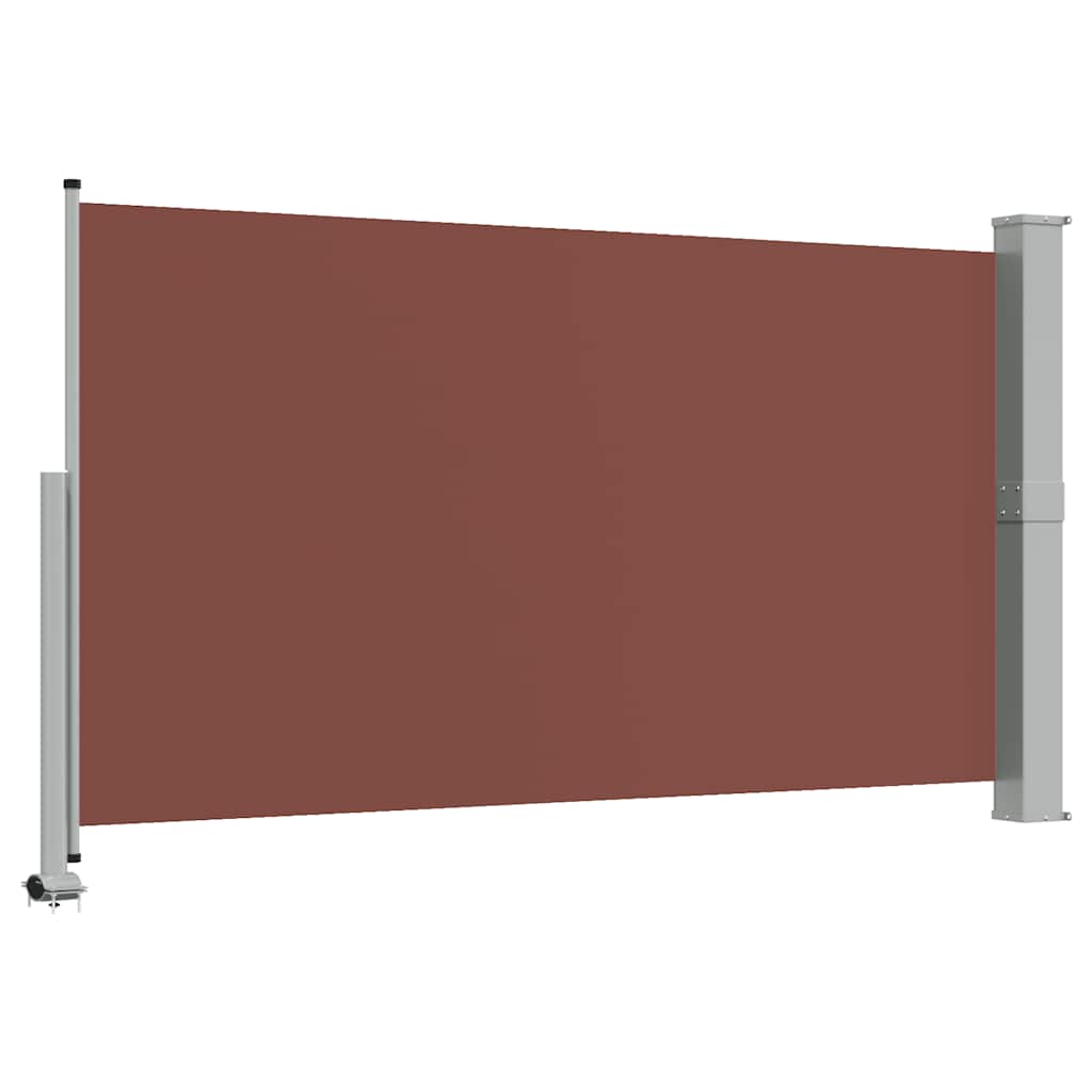 Patio Retractable Side Awning 140 x 300 cm Brown