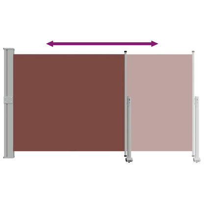 Patio Retractable Side Awning 140 x 300 cm Brown