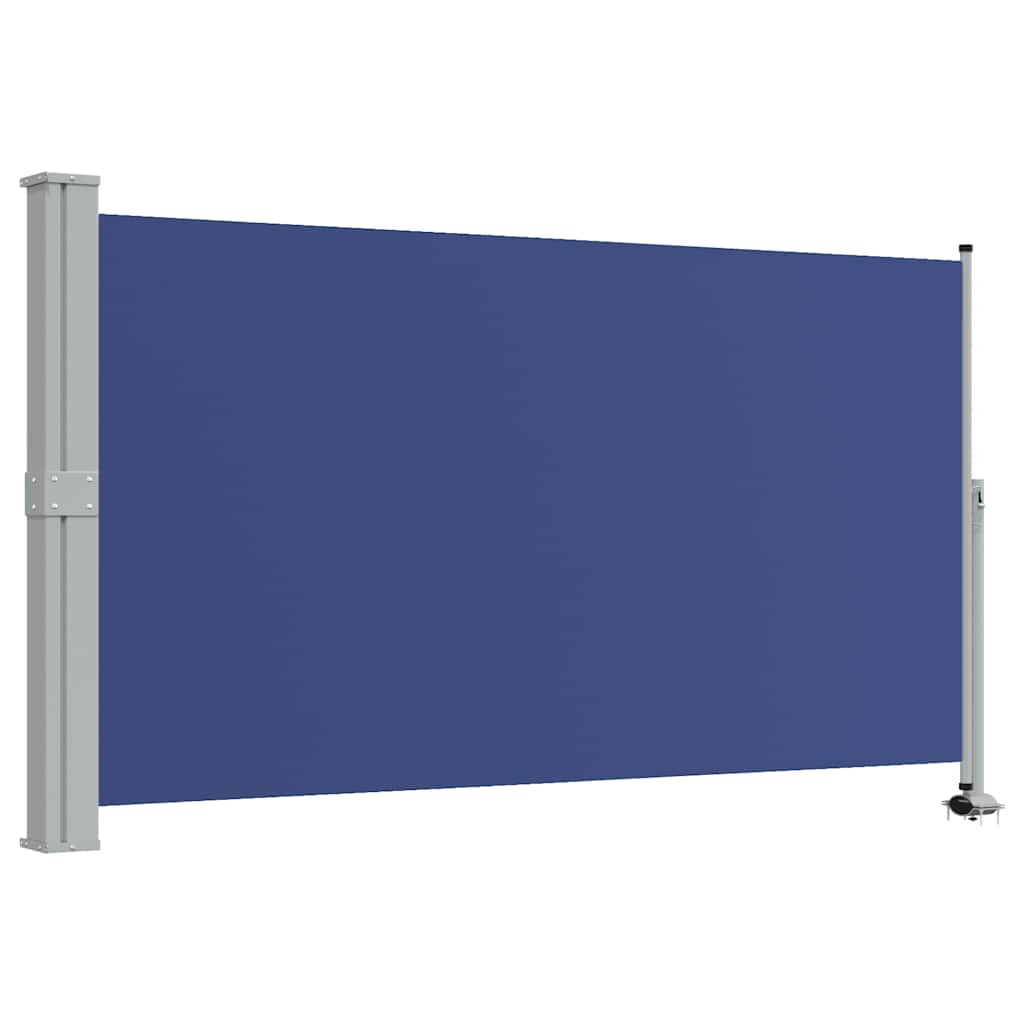 Patio Retractable Side Awning 140 x 300 cm Blue