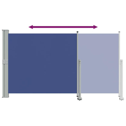 Patio Retractable Side Awning 140 x 300 cm Blue