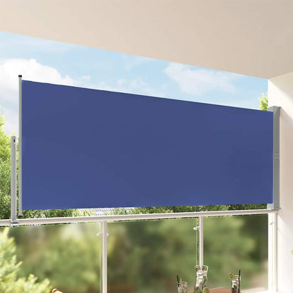 Patio Retractable Side Awning 140 x 300 cm Blue