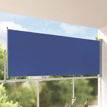 Patio Retractable Side Awning 140 x 300 cm Blue