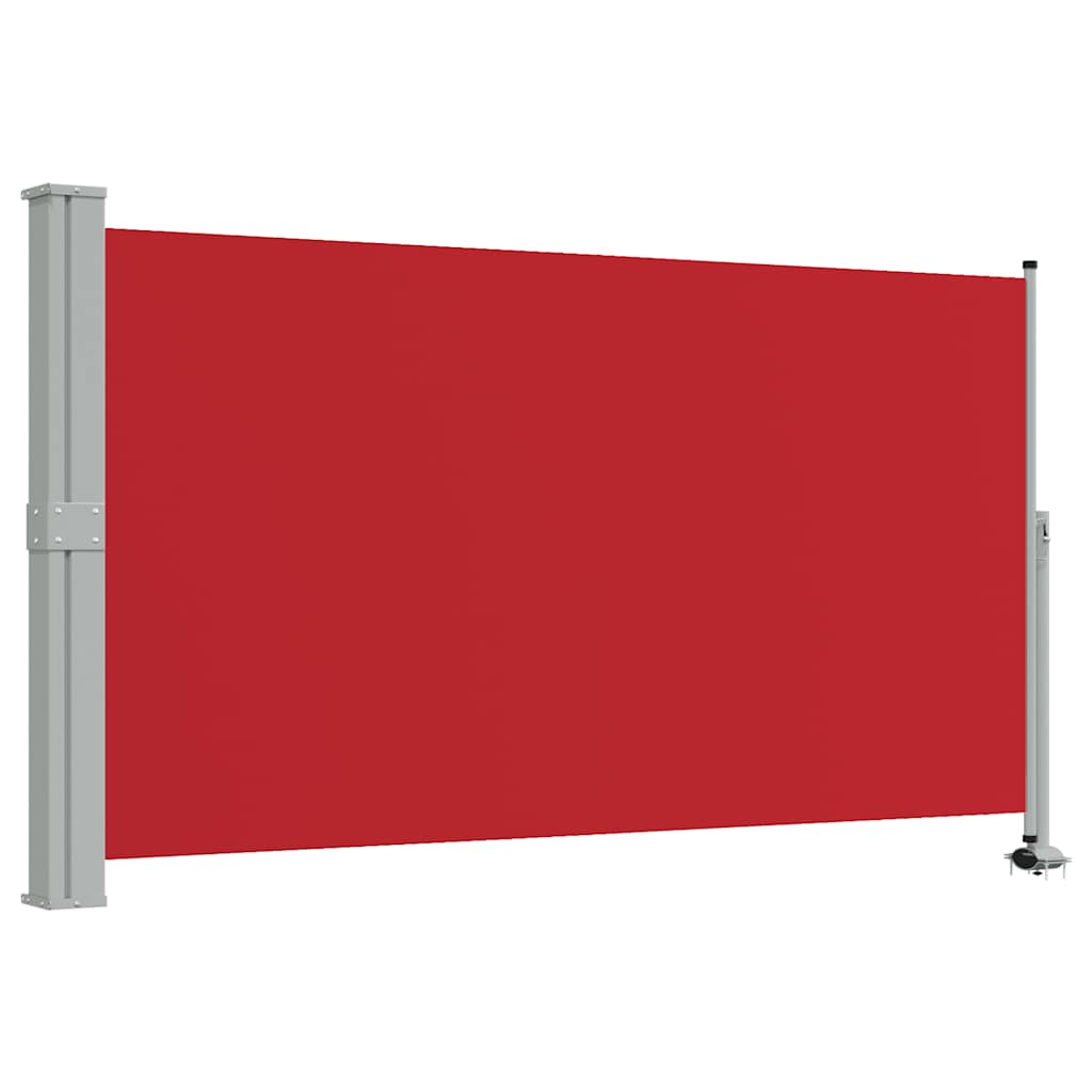 Patio Retractable Side Awning 140 x 300 cm Red