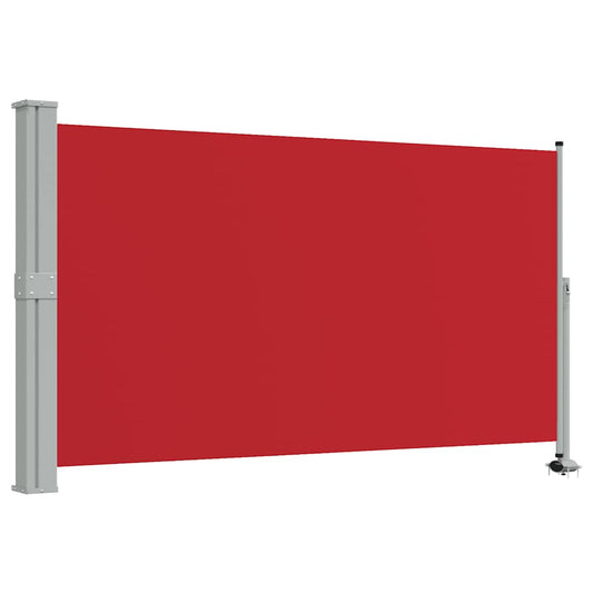 Patio Retractable Side Awning 140 x 300 cm Red