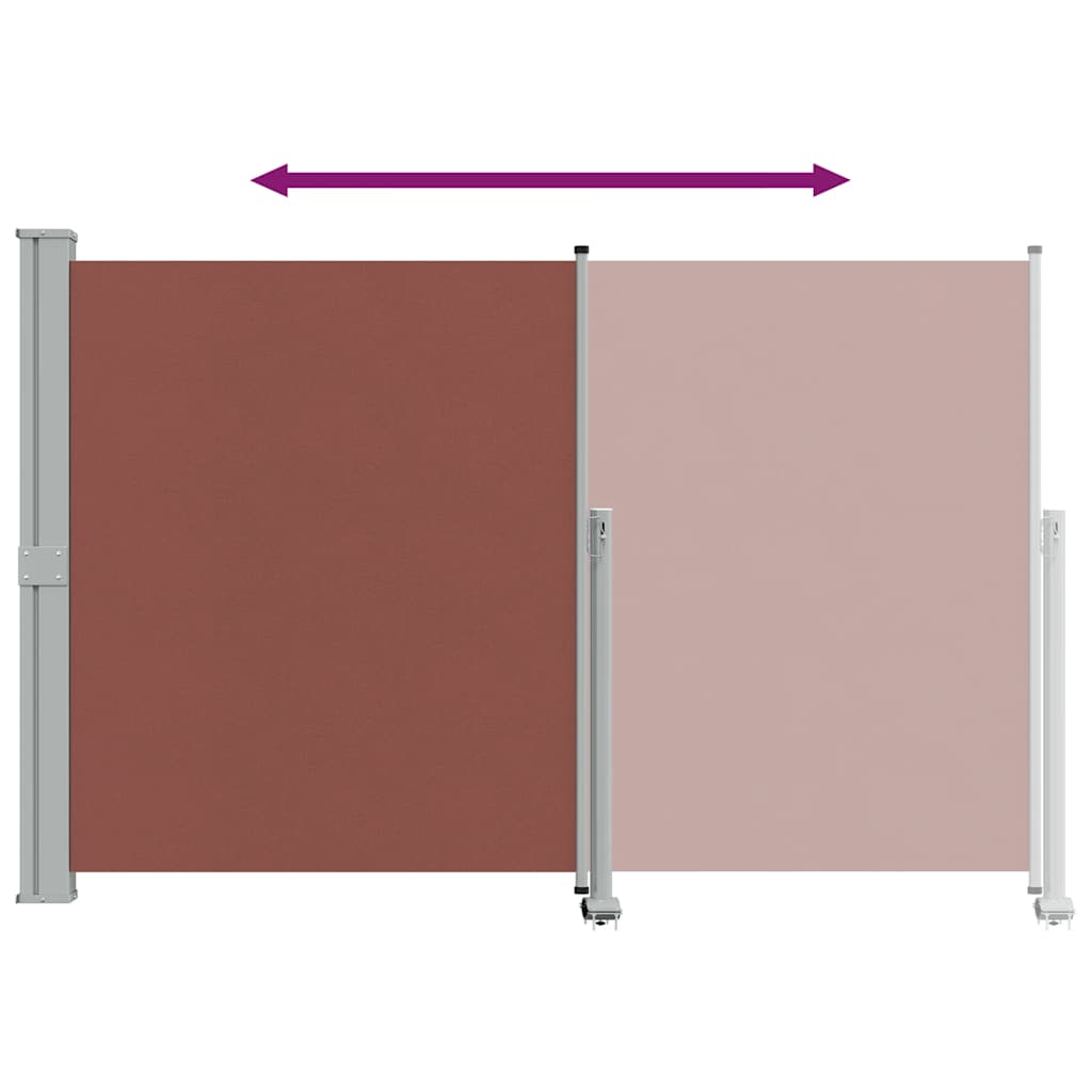 Patio Retractable Side Awning 160x300 cm Brown