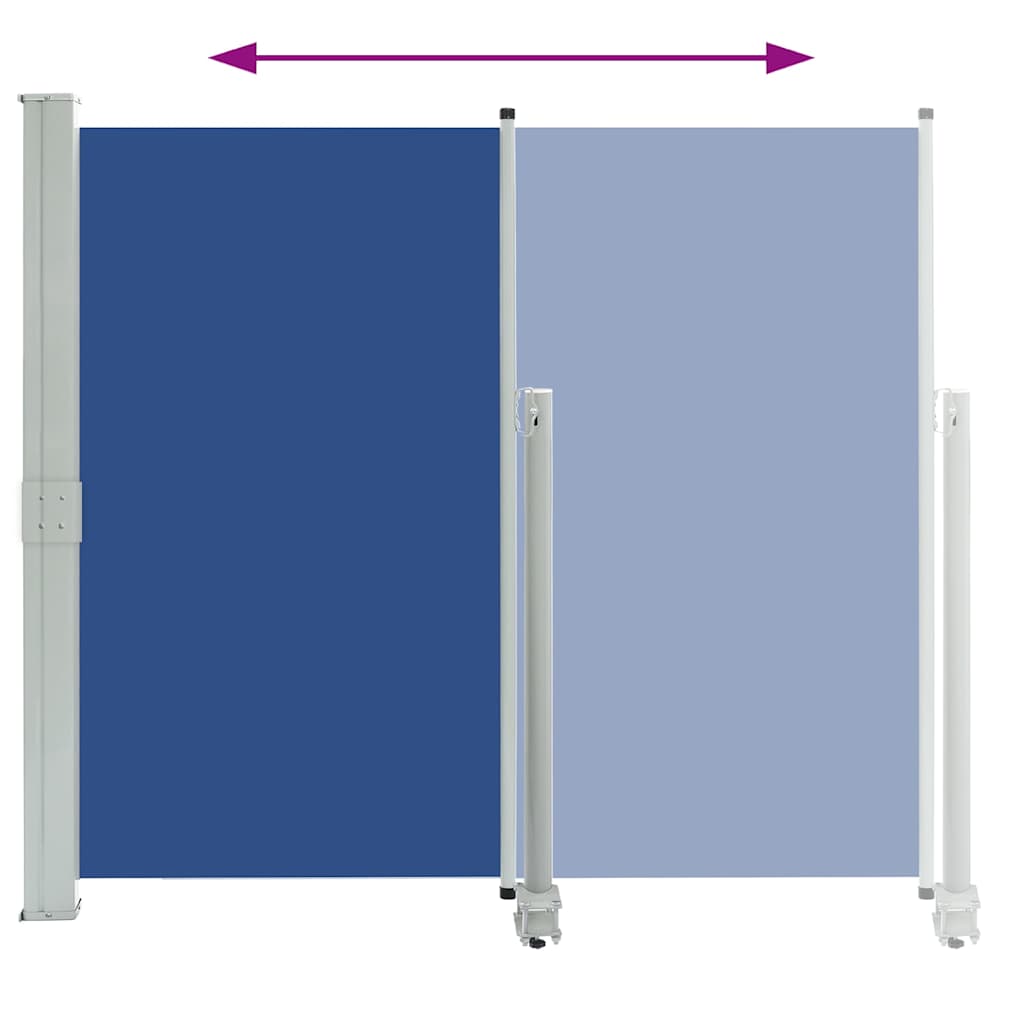 Patio Retractable Side Awning 160x300 cm Blue
