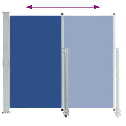 Patio Retractable Side Awning 160x300 cm Blue