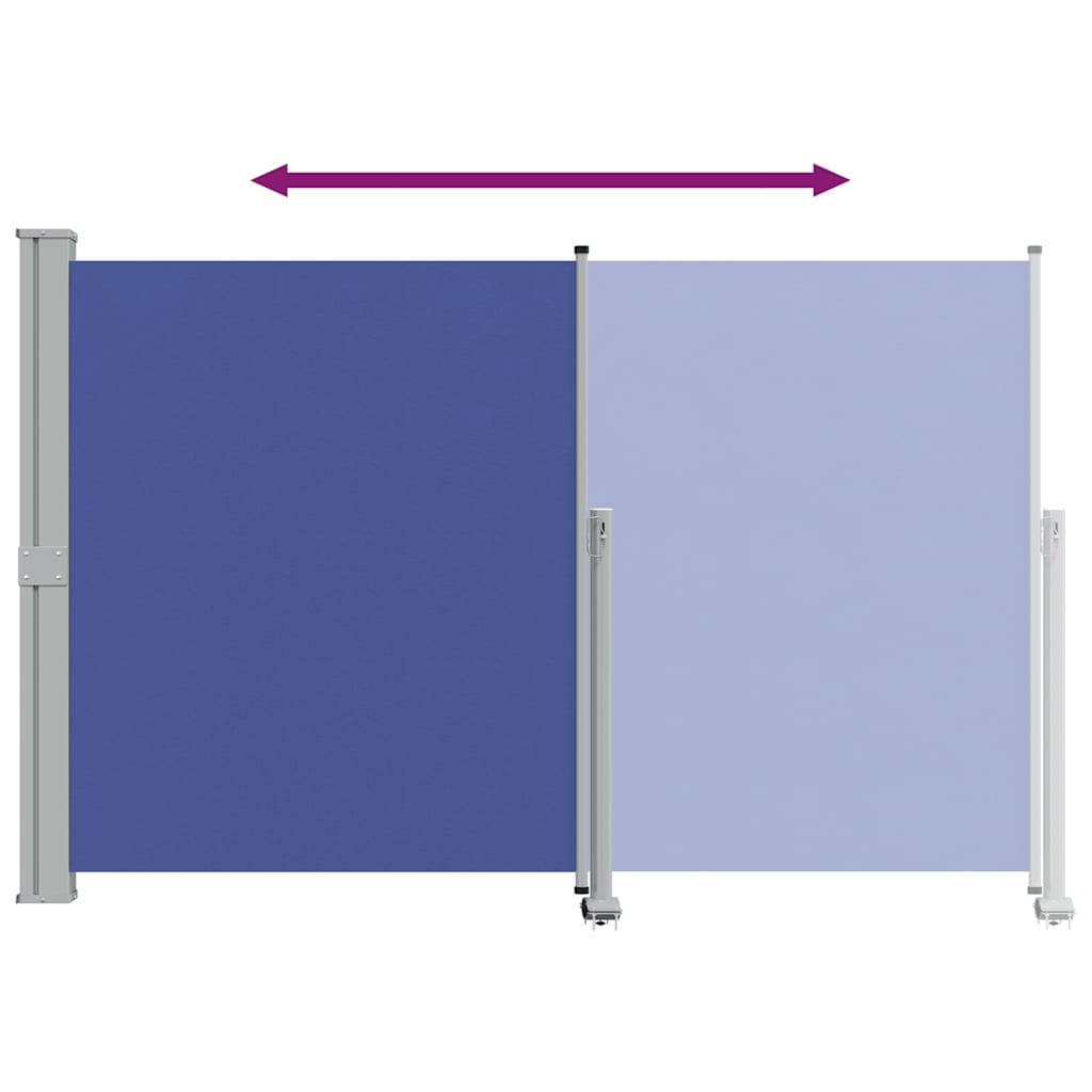 Patio Retractable Side Awning 160x300 cm Blue