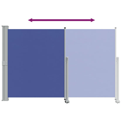 48350 vidaXL Patio Retractable Side Awning 160x300 cm Blue