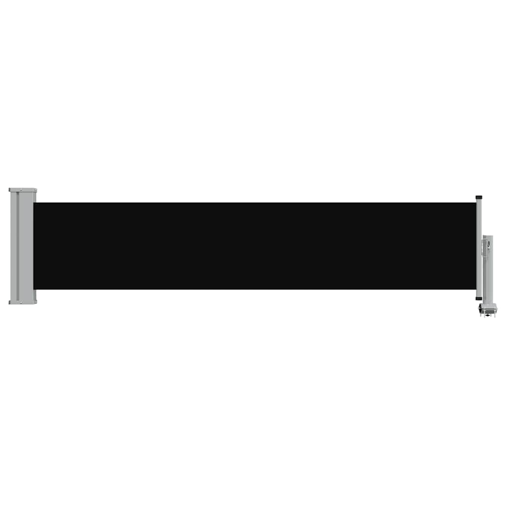Patio Retractable Side Awning 60x300 cm Black