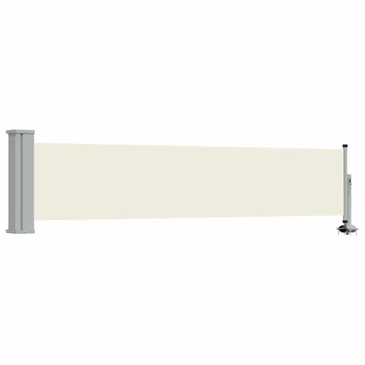 Patio Retractable Side Awning 60x300 cm Cream