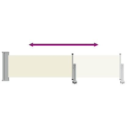 Patio Retractable Side Awning 60x300 cm Cream