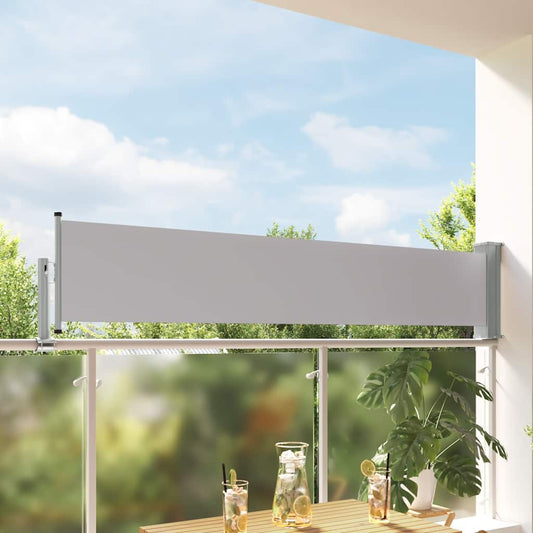 Patio Retractable Side Awning 60x300 cm Grey