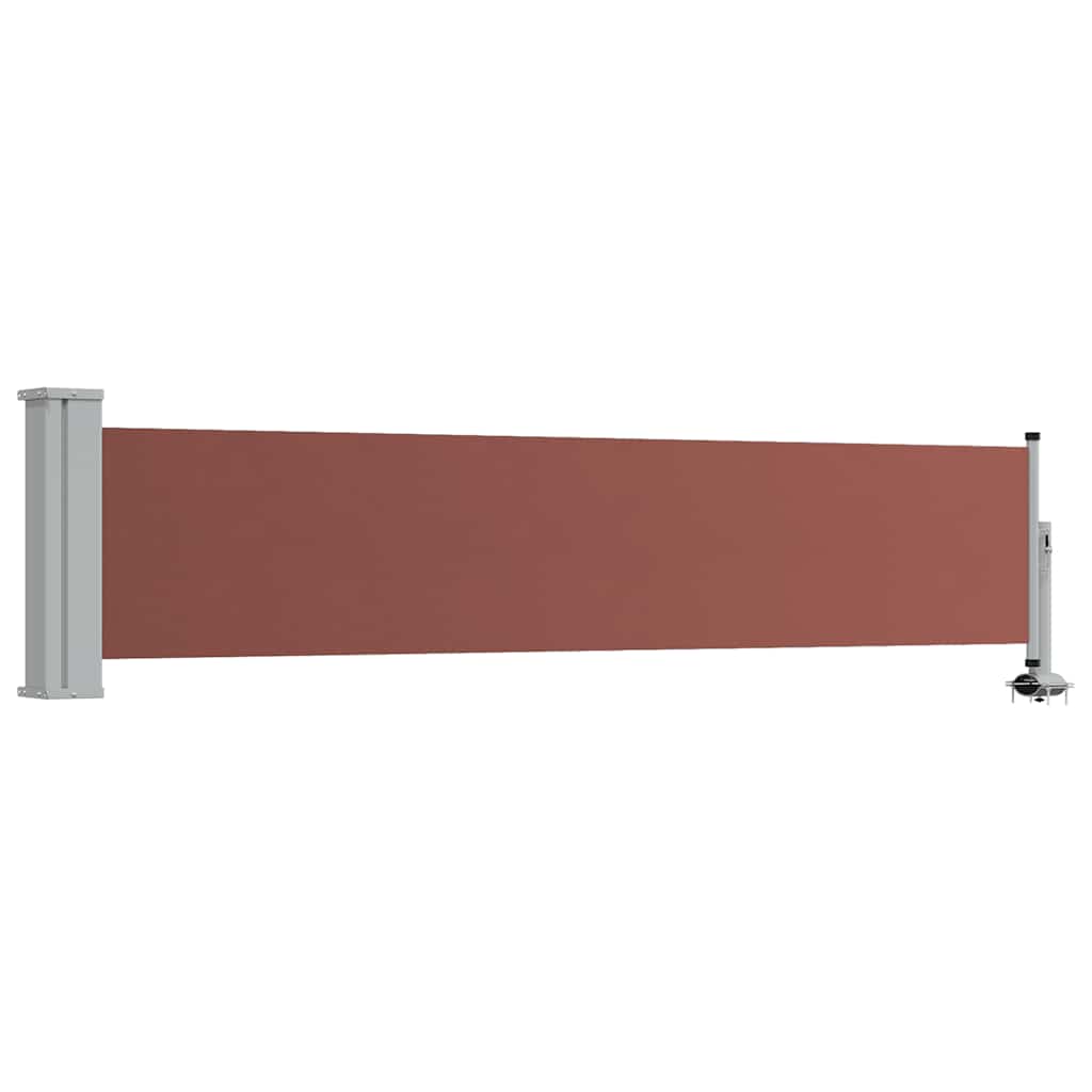 Patio Retractable Side Awning 60x300 cm Brown