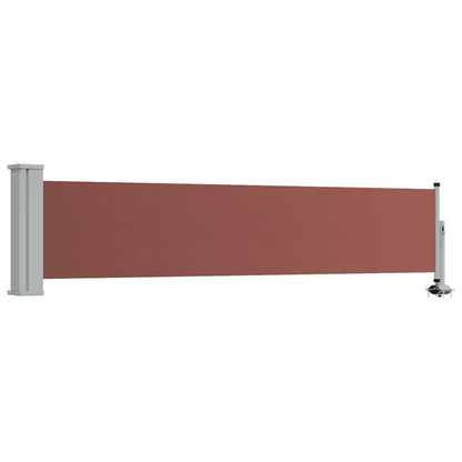 Patio Retractable Side Awning 60x300 cm Brown