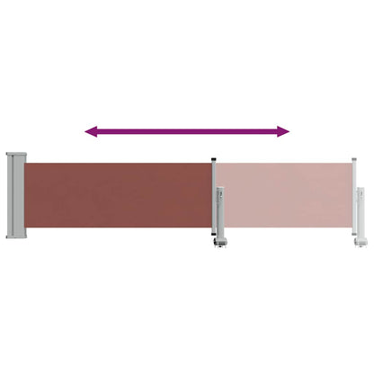 Patio Retractable Side Awning 60x300 cm Brown