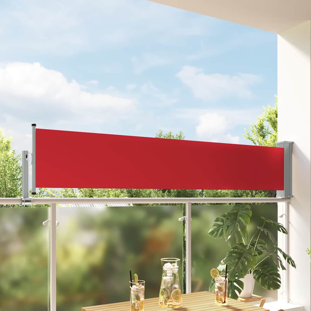 48357 vidaXL Patio Retractable Side Awning 60x300 cm Red