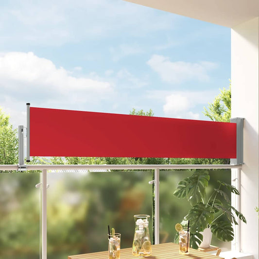 Patio Retractable Side Awning 60x300 cm Red