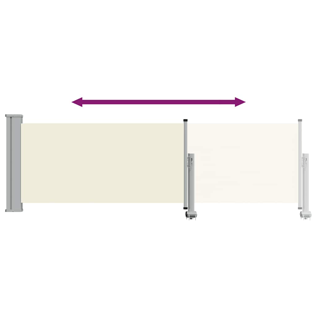 Patio Retractable Side Awning 80x300 cm Cream