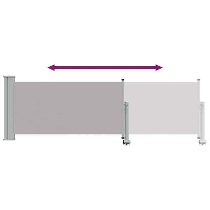 Patio Retractable Side Awning 80x300 cm Grey