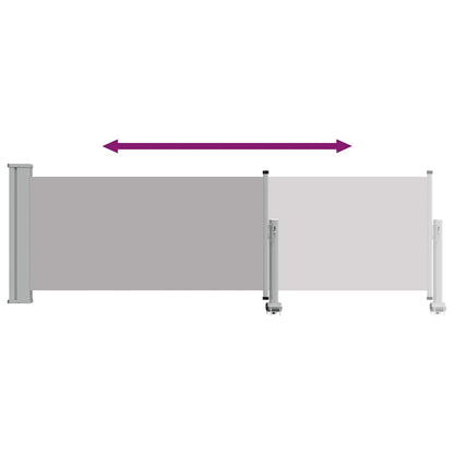 Patio Retractable Side Awning 80x300 cm Grey