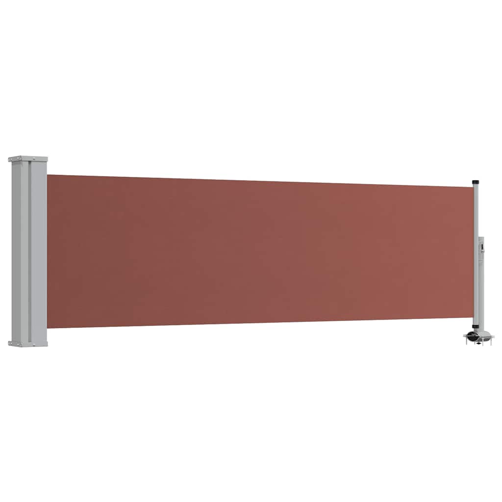 Patio Retractable Side Awning 80x300 cm Brown