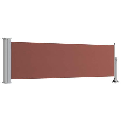 Patio Retractable Side Awning 80x300 cm Brown