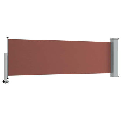 Patio Retractable Side Awning 80x300 cm Brown
